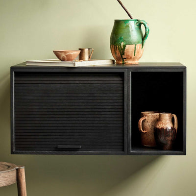 Northern Hifive cabinet system wall, black painted oak (75cm)