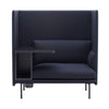 Muuto Outline Sofa Highback Left, BlackBase w105xd78xh115cm