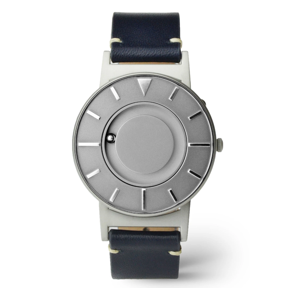 Eone Bradley Voyager  tactile watch, ocean Leather Strap