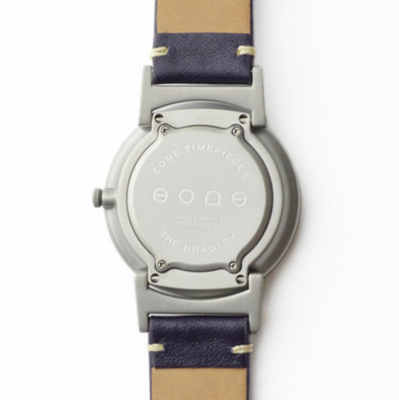 Eone Bradley Voyager  tactile watch, ocean Leather Strap