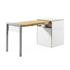 Alwin's Space Box W. Door Extendable Table , White/Beech Laminated Veneer
