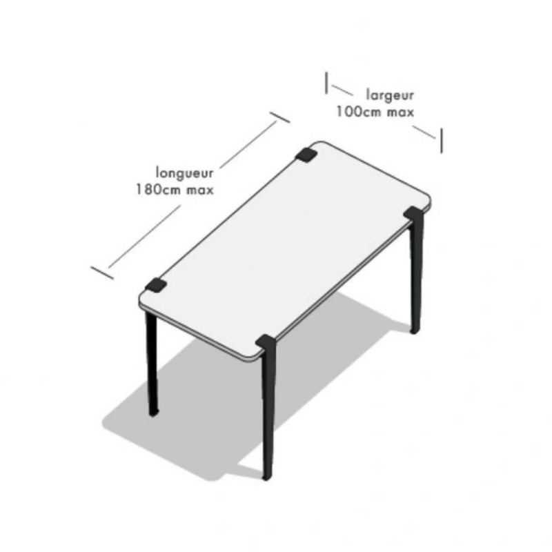 Tiptoe PIED table and desk leg, eucalypus grey (75cm) (1 piece)