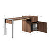 Alwin's Space Box W. Door Extendable Table , Walnut/Walnut