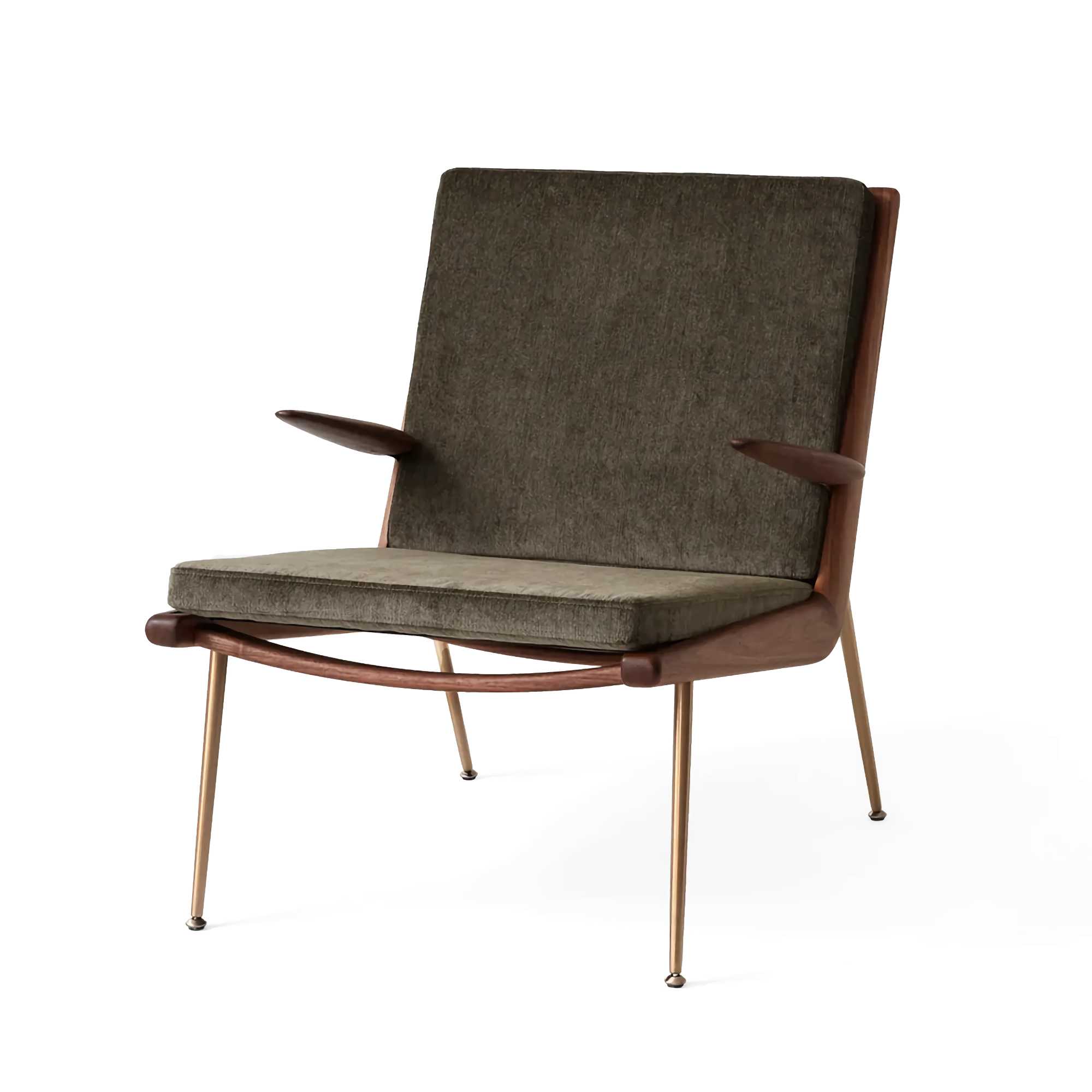 &Tradition HM2 Boomerang Lounge Chair, Duke 004/oiled walnut