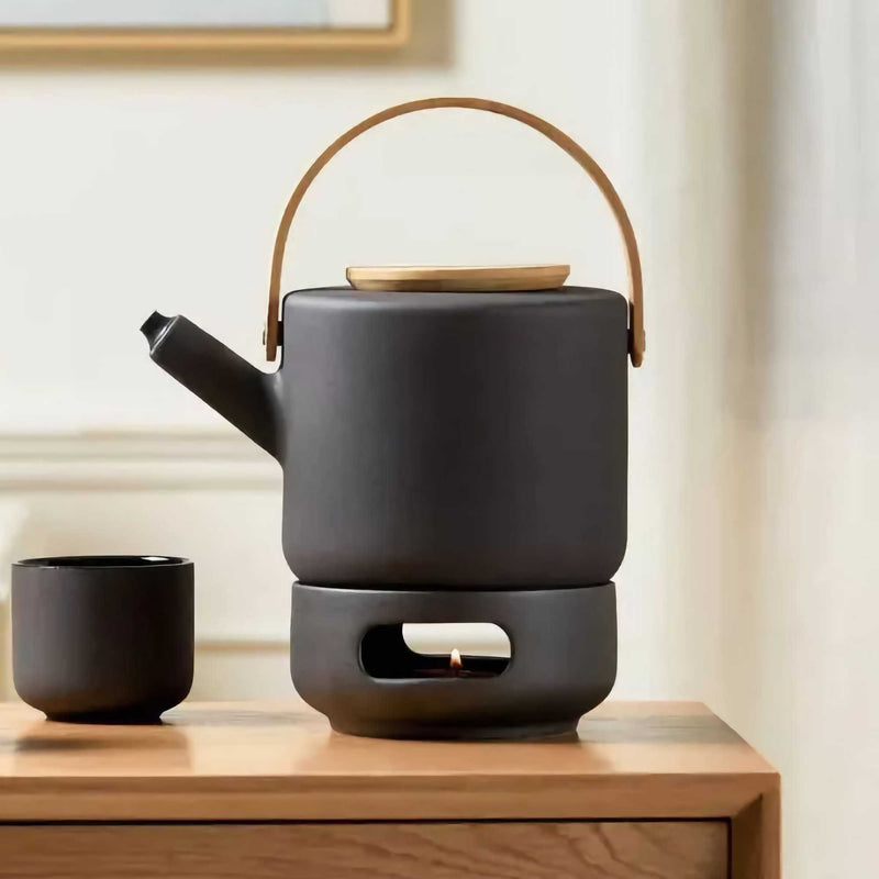 Stelton Theo teapot warmer, black