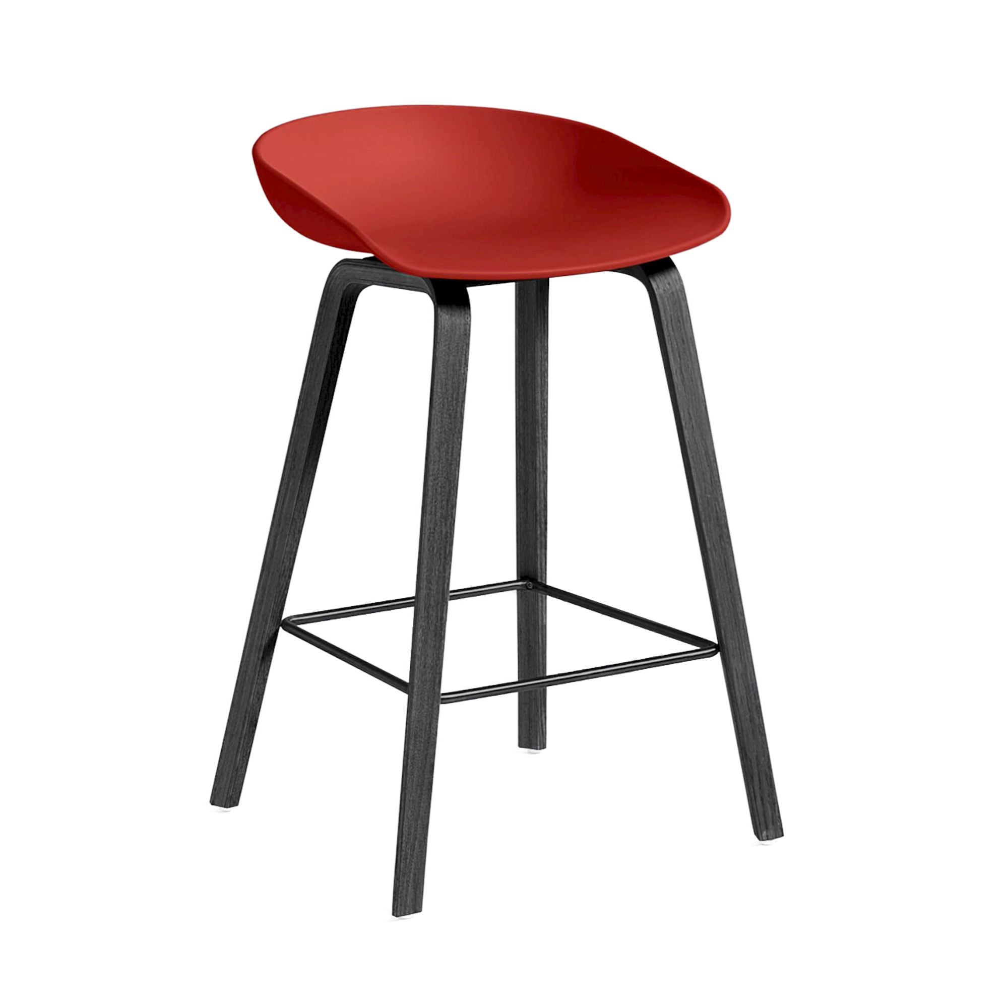 Hay AAS32 counter stool, warm red/black stained oak (65 cm)