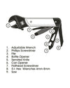 Gentlemen's Hardware wrench 9-in-1 multi tool