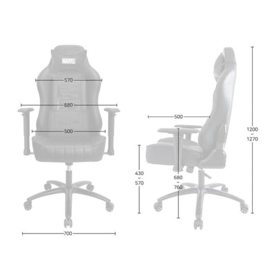 Marvel Avenger gaming chair series E type, black