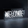 Locomocean White Welcome Acrylic Box Neon Light
