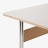 &Tradition AV16 Pavilion desk, mushroom linoleum/oak/chrome (130x65 cm)