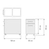 String Mobile Storage Units Drawers on Casters , White