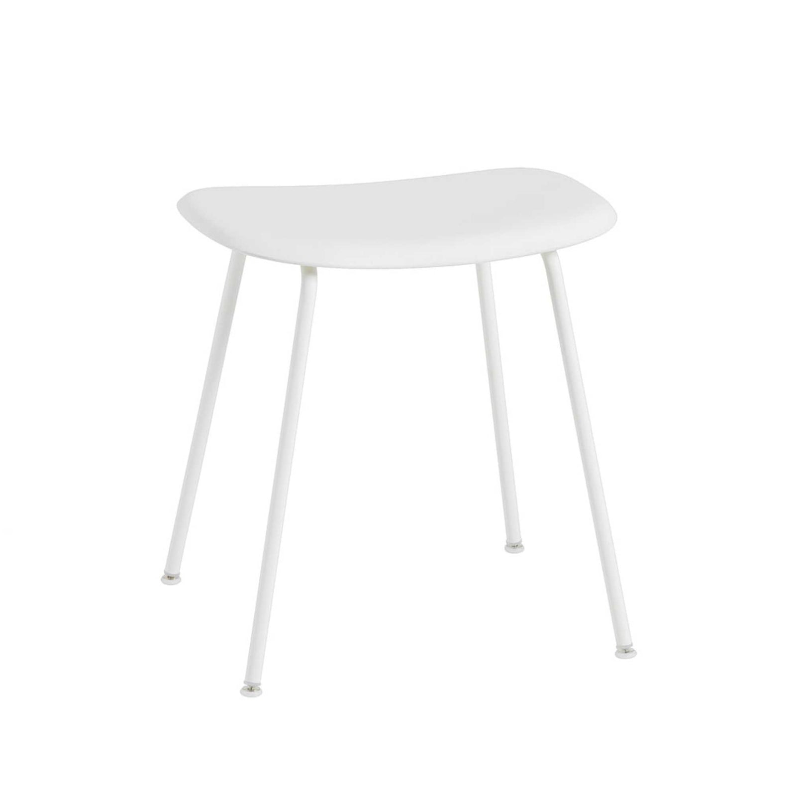 Muuto Fiber Stool Tube Base, natural white/white