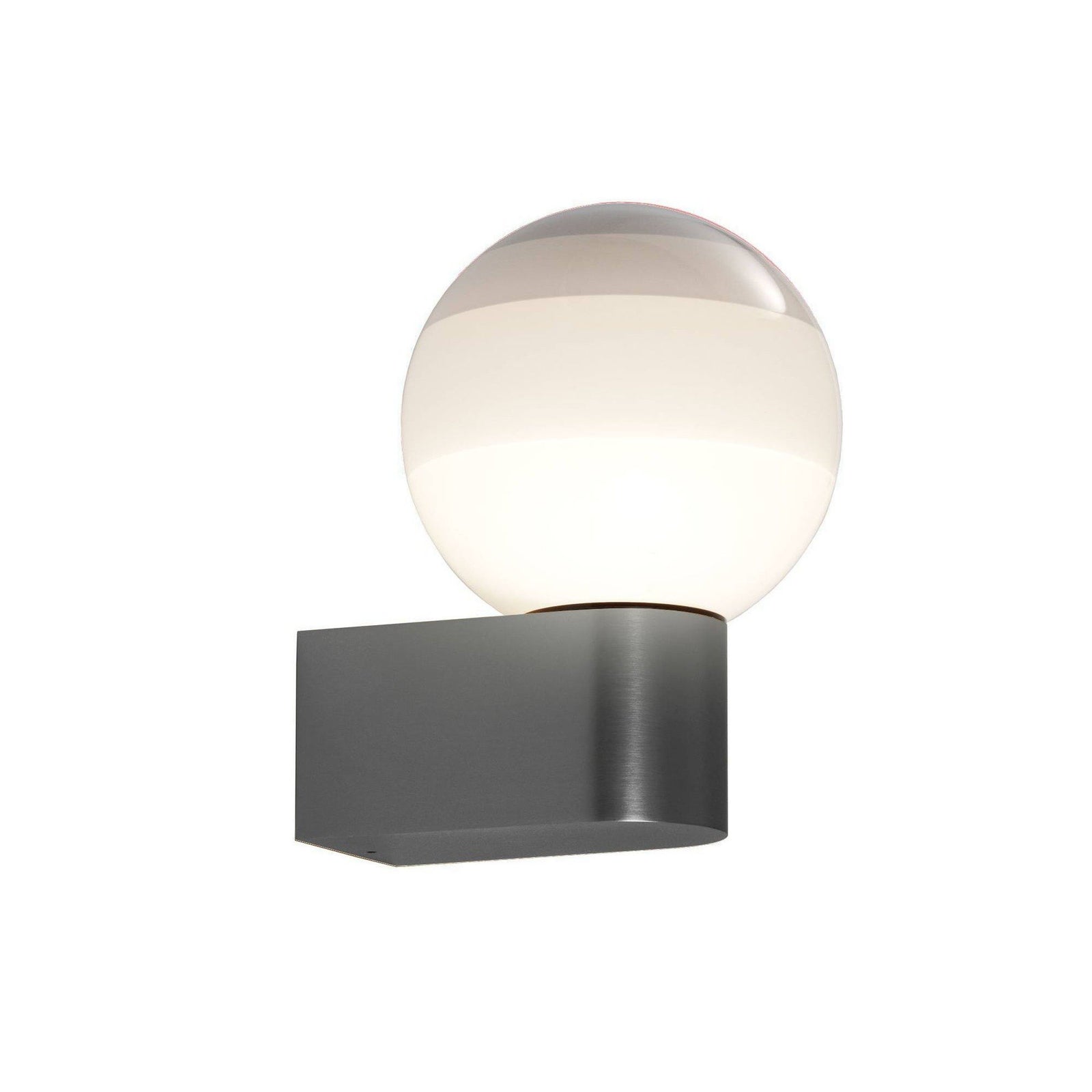 Marset Dipping light wall lamp, white/brushed graphite