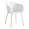 &Tradition JH28 Elefy Chair , White - Brass
