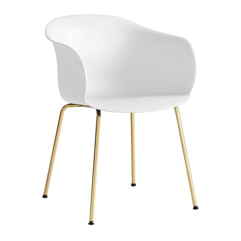&Tradition JH28 Elefy Chair , White - Brass