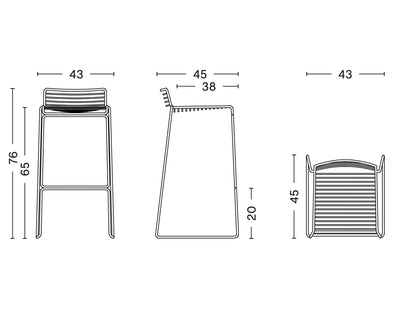 Hay Hee counter stool (65cmh), black