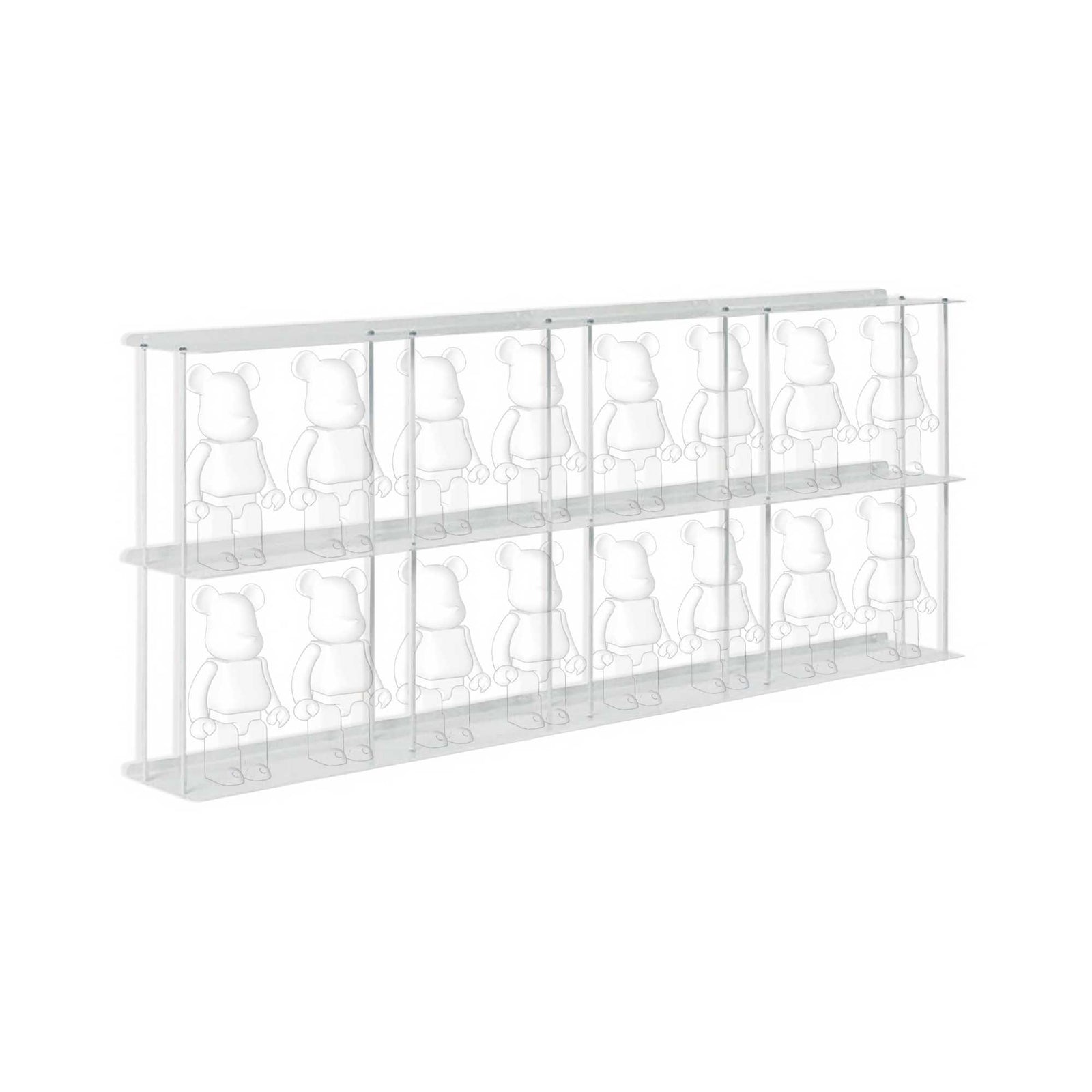 Kriptonite Krossing wall shelf 133x67cm, matt white