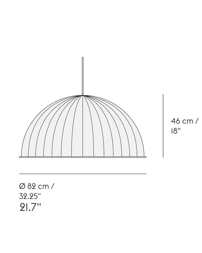 Muuto Under The Bell pendant lamp, white melange (Ø82 cm)