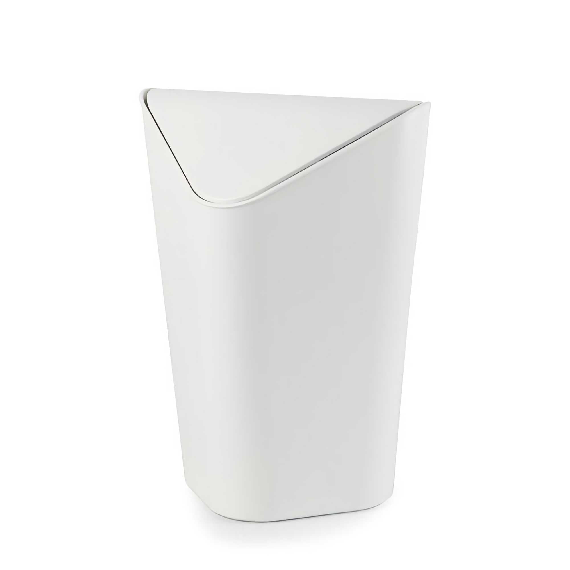 Umbra Corner Waster Can, metallic white (10L)