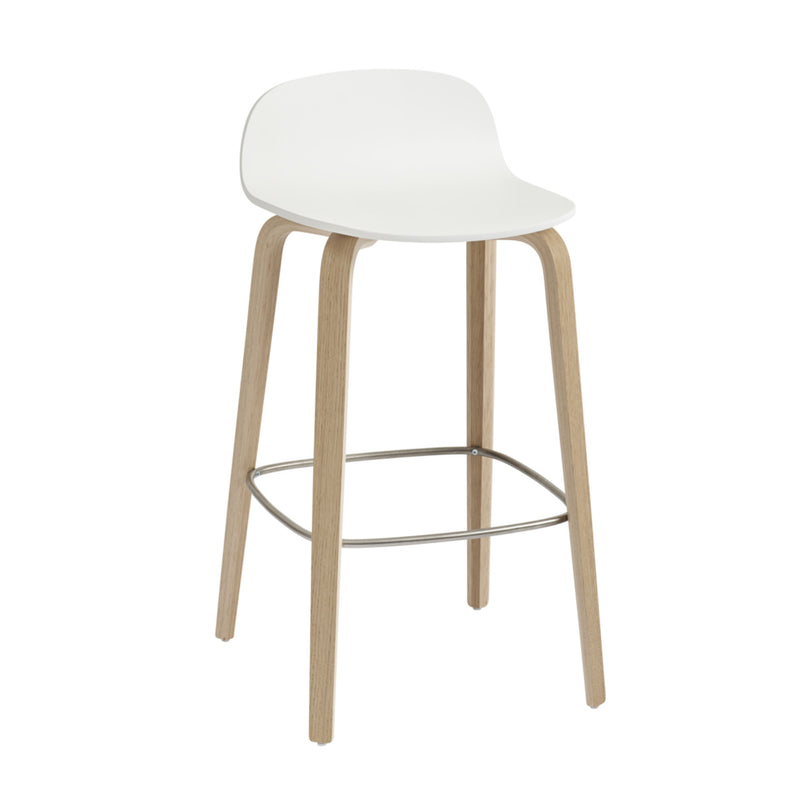 Muuto Visu counter stool, white/oak (65 cm)