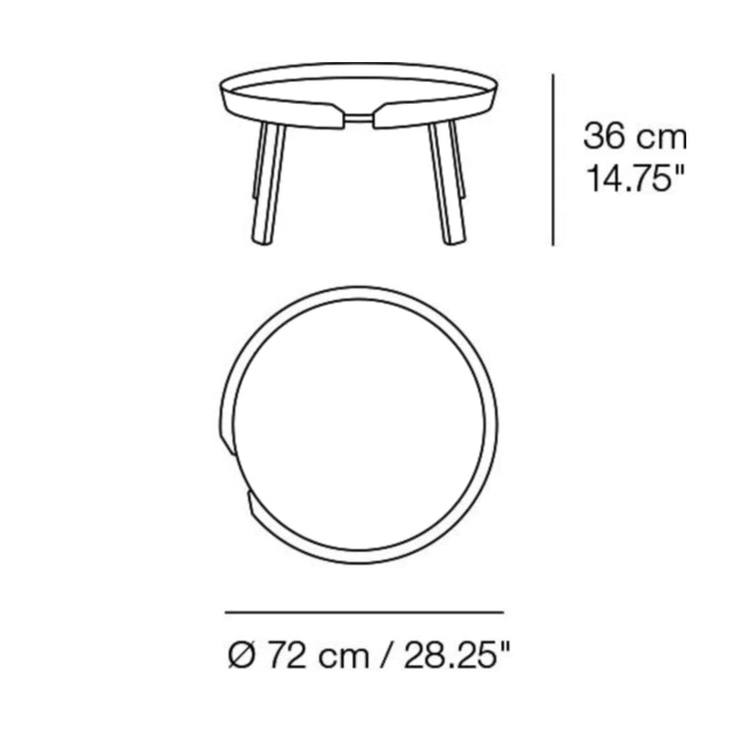 Muuto Around coffee table large, white (Ø72 cm)