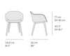 Muuto Fiber armchair wood base, remix 133/grey