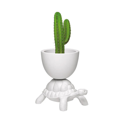 Qeeboo Turtle Carry planter, white (outdoor)