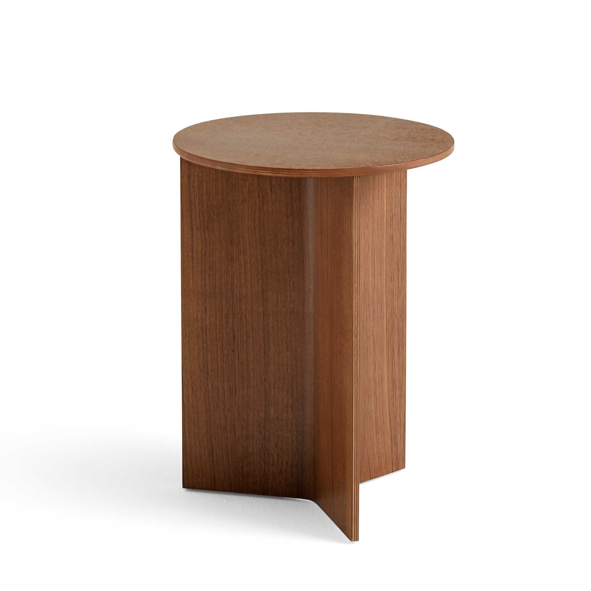Hay Slit Side Table Wood High, Walnut (Ø35xH47cm)