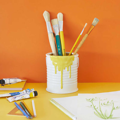 Balvi Painty ceramic multipurpose holder, yellow
