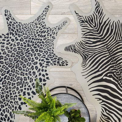 Podevache Vinyl carpet (126x159 cm), zebra white